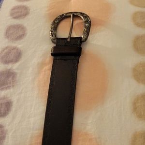 Black Fossil Genuine Leather Belt